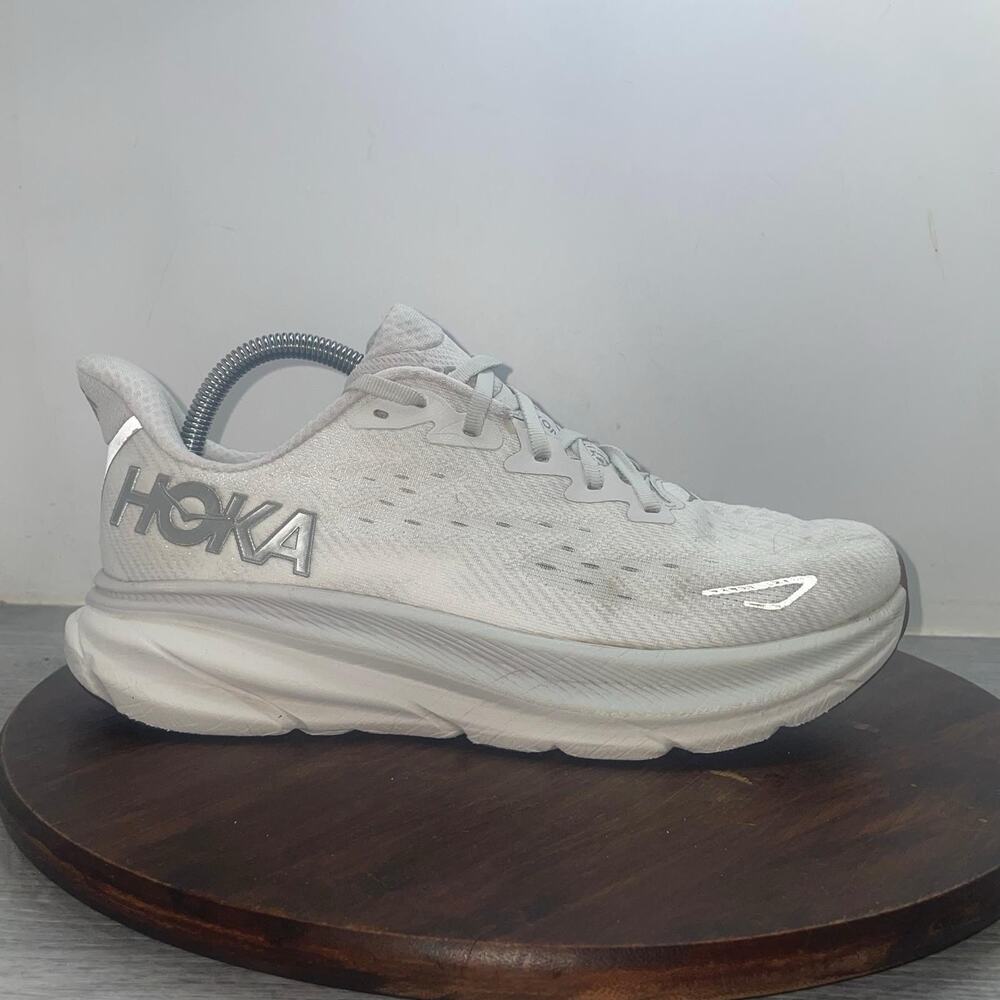 Hoka One One Women's White Silver Running Sneakers